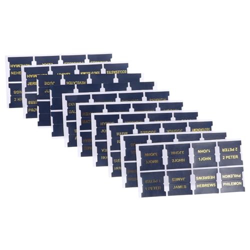 Angoily 1 Satz PU Leder Index Tabs Dunkelblau Indizes Leere Etiketten Praktische und Dekorative Lesezeichen für Bibelstudium und DIY Projekte von Angoily