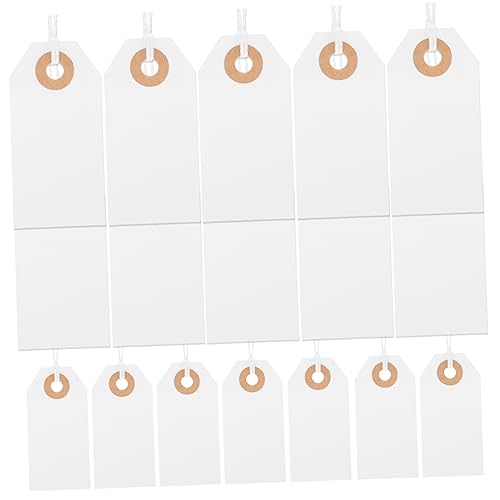 Angoily 1 Satz Papieretiketten Mit Loch Und Schnur Leere Preisschilder Für Schmuck Kleidung Und Kleine Unternehmen Für Diy Einzelhandel Und Geschenkanlässe 100 Stück von Angoily