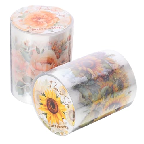 Angoily 1 Satz Pet Scrapbooking Klebeband Mit Vintage Pflanzenmuster Diy Tape Für Tagebuch Und Handbuch Pro Für Scrapbooking Und Bastelprojekte 2rollen von Angoily
