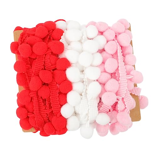 Angoily 1 Satz Pompon Borte mit Quasten für Diy Bastelprojekte Dekoratives Fransenband für Kleidung Hüte Taschen und Hochzeitsdekoration von Angoily