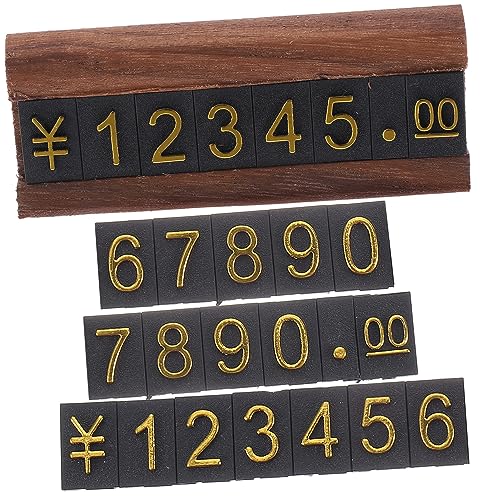Angoily 1 Satz Preisschild Ausstellungsstand Etiketten Aufkleber Schmuck Anzeige Einstellbar Etikettenständer Gruß Display-tags Für Den Einzelhandel Stichworte Holz von Angoily