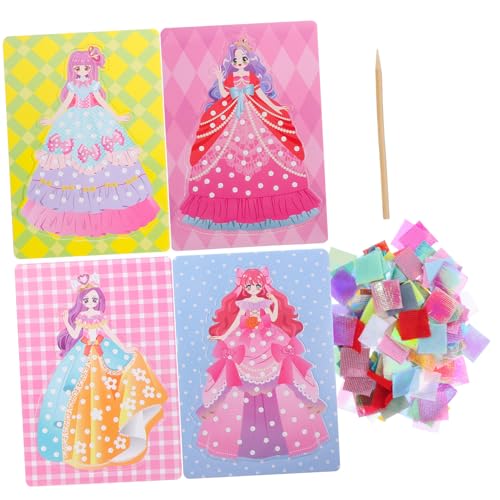 Angoily 1 Satz Prinzessin Dress-up- Kind Schaum Bausatz für Kunst Kreuzstiche selber machen DIY -Stickkit Handgefertigtes Pannenlackierset DIY-Stickerei Stoff Angoily 1 Satz Prinzessin Dress-up- Kind Schaum Bausatz für Kunst Kreuzstiche selber machen DIY -Stickkit Handgefertigtes Pannenlackierset DIY-Stickerei Stoff von Angoily