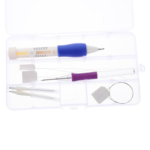 Angoily 1 Satz Professionelles Stickerei Set mit Einstellbare Stanznadel und Kreuzstichnadeln für Diy Stickerei Leicht und Tragbar für Anfänger und Fortgeschrittene Angoily 1 Satz Professionelles Stickerei Set mit Einstellbare Stanznadel und Kreuzstichnadeln für Diy Stickerei Leicht und Tragbar für Anfänger und Fortgeschrittene von Angoily
