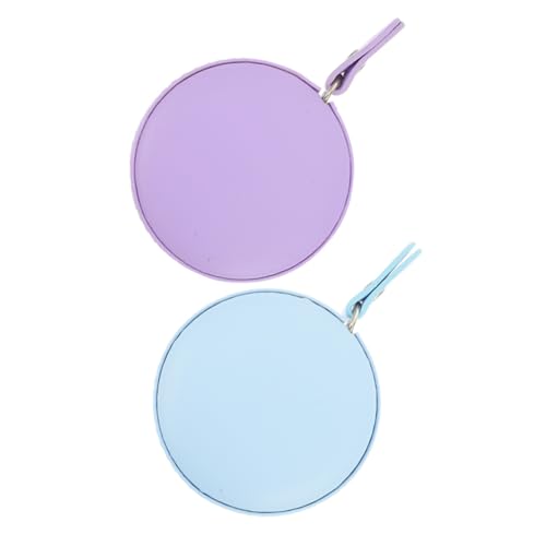 Angoily 1 Satz Pu Leder Maßbänder Einziehbare Messbänder Für Zuhause Geeignet Für Taillenumfang Körper Und Stoffmessungen Farbige Designs Lila Und Blau 2 Stück von Angoily