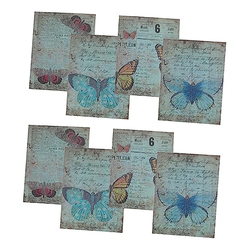 Angoily 1 Satz Retro Scrapbook Papier Set Vintage Dekoratives Papier für Diy Hintergründe Notizbücher Tagebücher Bastelprojekte und Fotoalben Leicht und Vielseitig Einsetzbar von Angoily