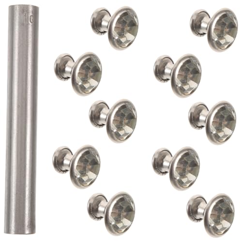 Angoily 1 Satz Rivet Setting Tool mit Rhinestones Diy Nieteninstallationswerkzeug für Bastelprojekte Robust und Praktisch für Reparatur und Dekoration Weißen und Bohrer von Angoily