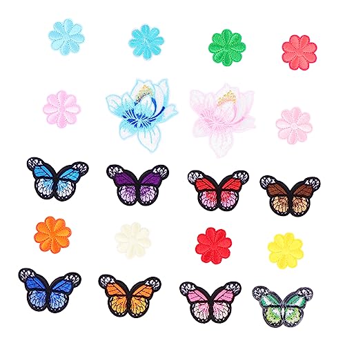 Angoily 1 Satz Rosen Patches Zum Aufbügeln Und Aufnähen Gestickte Applikationen Für Jeans Taschen Hüte Kleidung Und Diy Projekte 20 Stück von Angoily
