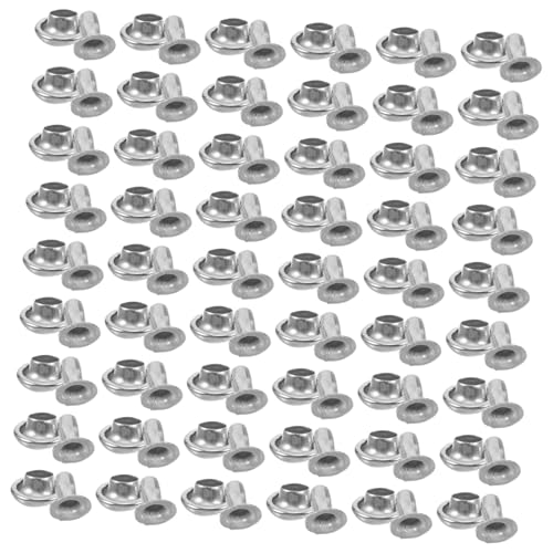 Angoily 1 Satz Runde Pilzform Metallnieten Für Diy Punk Stil Für Lederarmbänder Taschen Schuhe Gürtel Silberne Nieten Für Individuelles Design 100 Stück von Angoily