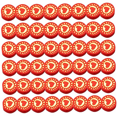 Angoily 1 Satz Runde Rote Polymer Clay Perlen Mit Herzmuster Zubehör Für Diy Schmuckprojekte Wie Armbänder Und Ohrringe Einfache Anwendung Bastelanfänger 100 Stück Angoily 1 Satz Runde Rote Polymer Clay Perlen Mit Herzmuster Zubehör Für Diy Schmuckprojekte Wie Armbänder Und Ohrringe Einfache Anwendung Bastelanfänger 100 Stück von Angoily