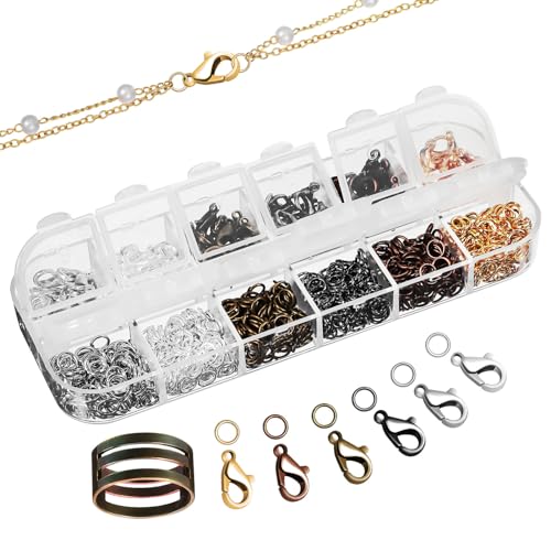 Angoily Karabinerverschlüsse Satz für Schmuckherstellung 120 Teile Kupfer Langlebig mit Biegeringen für Halsketten und Armbänder Angoily Karabinerverschlüsse Satz für Schmuckherstellung 120 Teile Kupfer Langlebig mit Biegeringen für Halsketten und Armbänder von Angoily