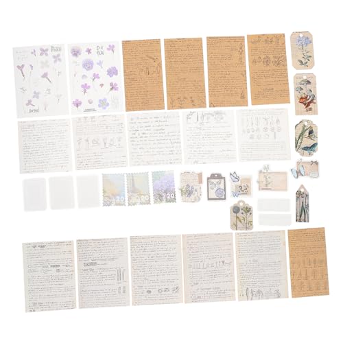 Angoily 1 Satz Scrapbook Papier DIY Album Materialien mit Verschiedenen Aufklebern für Projekte Geschenkverpackung und Dekorationen Vielseitig Einsetzbar für Scrapbooking und Journaling von Angoily