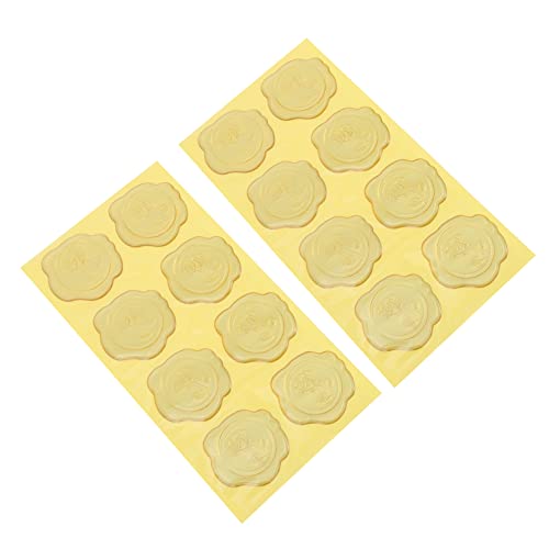 Angoily 1 Satz Sealing Sticker Selbstklebende Etiketten Für Umschläge Kreative Dekoration Für Einladungen Und Geschenktüten Hochwertiges Design Im Stil Von Feuerton 6blätter von Angoily
