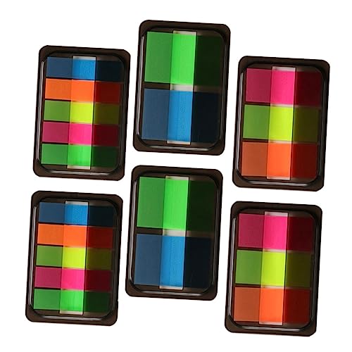 Angoily 1 Satz Selbstklebende Fluoreszierende Haftnotizen Vielseitige Markierungslabel Für Notizbücher Memos Und Lesezeichen Für Büro Und Zuhause Streifen 6boxen Angoily 1 Satz Selbstklebende Fluoreszierende Haftnotizen Vielseitige Markierungslabel Für Notizbücher Memos Und Lesezeichen Für Büro Und Zuhause Streifen 6boxen von Angoily