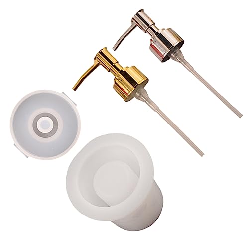 Angoily 1 Satz Silikon Gießform für Runde Flaschen Praktische Diy Form zum Herstellen von Handseifenspendern und Sprühflaschen Goldener und Silberner Düse Einfach zu Reinigen Verwenden Angoily 1 Satz Silikon Gießform für Runde Flaschen Praktische Diy Form zum Herstellen von Handseifenspendern und Sprühflaschen Goldener und Silberner Düse Einfach zu Reinigen Verwenden von Angoily