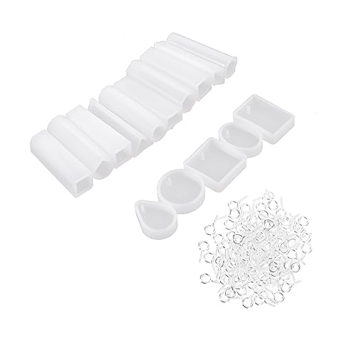 Angoily 1 Satz Silikon Schmuckherstellung Set Silikonformen für Anhänger Zubehörteile Langlebige Epoxidharz Gießformen für Kreative Handarbeiten und von Angoily