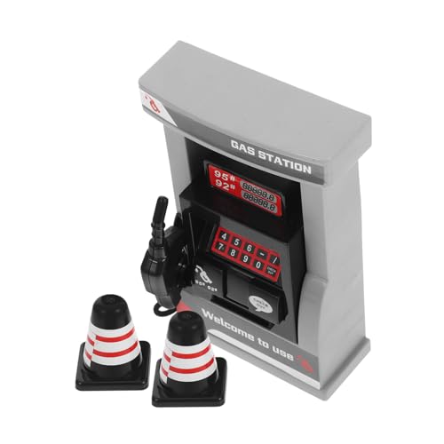 Angoily 1 Satz Simulations-tankstellenspielzeug Kraftstoff-tankstellen- Tankstellenmodell Bahnhof Kognitives Für Tankstellen Straßenkegel Zeichen Kindermodell Magnet von Angoily