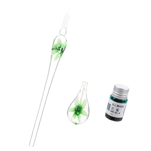Angoily 1 Satz Stift-Set Kalligraphie Dip Stift eleganter Glasstift Kalligraphie-Füllfederhalter Kalligrafiestifte aus Glas altmodischer Stift Dip-Stifte Neuheit Glasstift Glasdipstifte Angoily 1 Satz Stift-Set Kalligraphie Dip Stift eleganter Glasstift Kalligraphie-Füllfederhalter Kalligrafiestifte aus Glas altmodischer Stift Dip-Stifte Neuheit Glasstift Glasdipstifte von Angoily