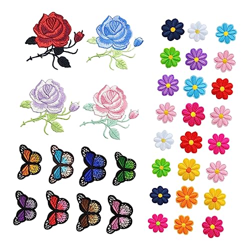 Angoily 1 Satz Teiliges Aufnäher Für Kleidung Schmetterlings Und Blumenmuster Diy Dekorations Patches Für Reparaturen Und Projekte Für Zuhause Schneiderläden Und 36 Stück Angoily 1 Satz Teiliges Aufnäher Für Kleidung Schmetterlings Und Blumenmuster Diy Dekorations Patches Für Reparaturen Und Projekte Für Zuhause Schneiderläden Und 36 Stück von Angoily