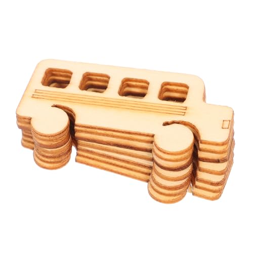 Angoily 1 Satz Teiliges Busform Holzscheiben Für Diy Bastelprojekte Unbehandelte Holzstücke Dekorieren Für Kinderaktivitäten 20 Stück von Angoily