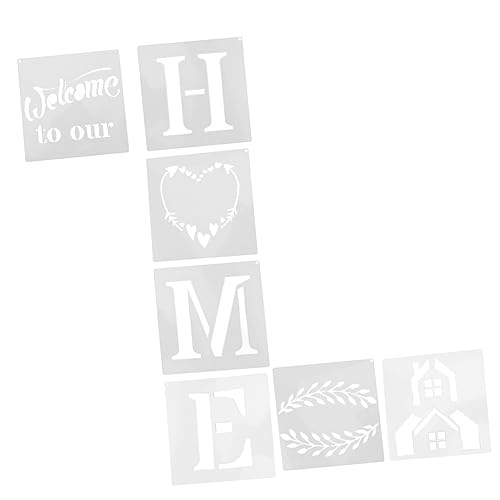 Angoily 1 Satz Teiliges Diy Buchstaben Schablonen Für Kreative Malerei Wiederverwendbare Vorlagen Zur Heimdekoration Und Langlebig 7 Stück Angoily 1 Satz Teiliges Diy Buchstaben Schablonen Für Kreative Malerei Wiederverwendbare Vorlagen Zur Heimdekoration Und Langlebig 7 Stück von Angoily