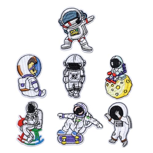 Angoily 1 Satz Teiliges Diy Kleidung Patches Astronaut Applikationen Für Kleidung Dekoration Für Reparaturen Und Projekte Taschen Hüte Und Mehr 7 Stück Angoily 1 Satz Teiliges Diy Kleidung Patches Astronaut Applikationen Für Kleidung Dekoration Für Reparaturen Und Projekte Taschen Hüte Und Mehr 7 Stück von Angoily