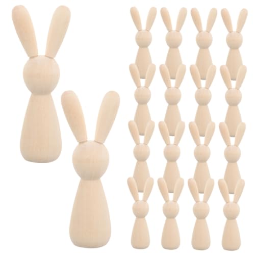 Angoily 1 Satz Teiliges Diy Unbehandelten Holzkaninchen Holzfiguren Für Bastelprojekte Für Dekoration Und 16 Stück Angoily 1 Satz Teiliges Diy Unbehandelten Holzkaninchen Holzfiguren Für Bastelprojekte Für Dekoration Und 16 Stück von Angoily