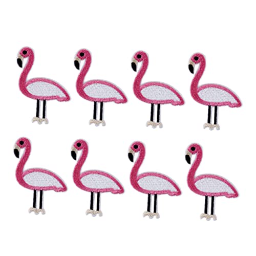 Angoily 1 Satz Teiliges Flamingo Stickpatch Stoffflicken Zum Aufbügeln Für Jeans Jacken Taschen Und Kunsthandwerk Dekorative Applikationen Für Projekte 12 Stück von Angoily