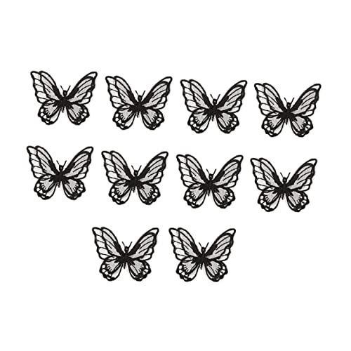 Angoily 1 Satz Teiliges Gestickte Flicken Für Kleidung Schwarze Applikationen Zum Aufbügeln Oder Aufnähen Für Diy Dekoration Und Reparatur Von Kleidung Taschen Und Accessoires 10 Stück von Angoily