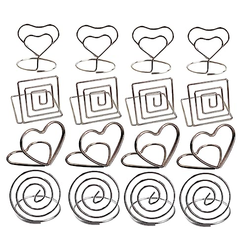 Angoily 1 Satz Teiliges Kreative Tischkartenhalter Und Quadratform Für Hochzeiten Geburtstagsfeiern Und Andere Anlässe Mit Vielseitiger Nutzung Fotohalter Und Notizclip Für Büro 20 Stück von Angoily