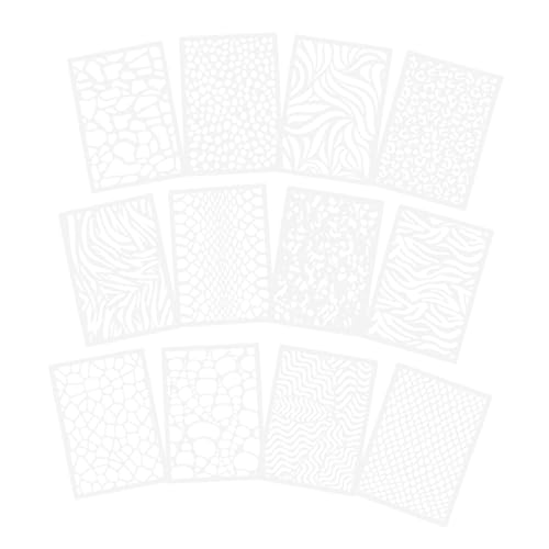 Angoily 1 Satz Teiliges Leopardenmuster Schablonen Wiederverwendbare Und Zeichenschablonen Für Diy Projekte Für Wandgestaltung Scrapbooking Und Textilgestaltung 12 Stück von Angoily