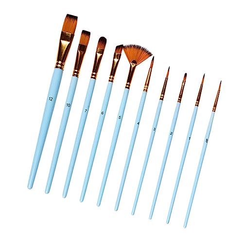 Angoily 1 Satz Teiliges Pinselset Für Künstler Nylon Pinsel Für Aquarell Acryl Und Ölgemälde Und Langlebig Für Malanfänger Für Kunstliebhaber Alters 10 Stück Angoily 1 Satz Teiliges Pinselset Für Künstler Nylon Pinsel Für Aquarell Acryl Und Ölgemälde Und Langlebig Für Malanfänger Für Kunstliebhaber Alters 10 Stück von Angoily