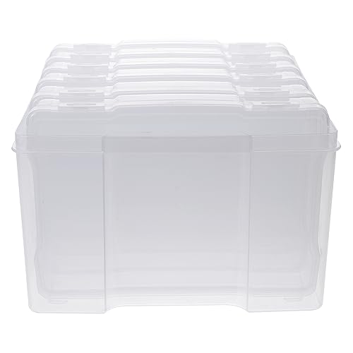 Angoily 1 Satz Teiliges Set Aufbewahrungsbox für Fotos und Grußkarten Transparentes Kunststoff Organizer mit Trennwänden zur Aufbewahrung von Postkarten Rechnungen und Scrapbooking von Angoily