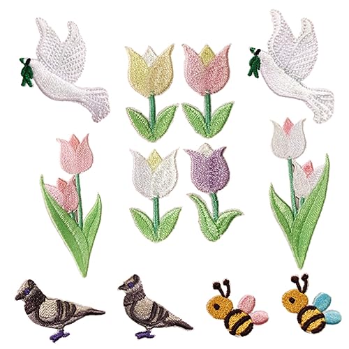 Angoily 1 Satz Teiliges Set Selbstklebende Bestickte Patches Cartoon Vögel Aufnäher Zum Aufbügeln Für Kleidung Taschen Hüte Und Diy Dekoration 12 Stück von Angoily
