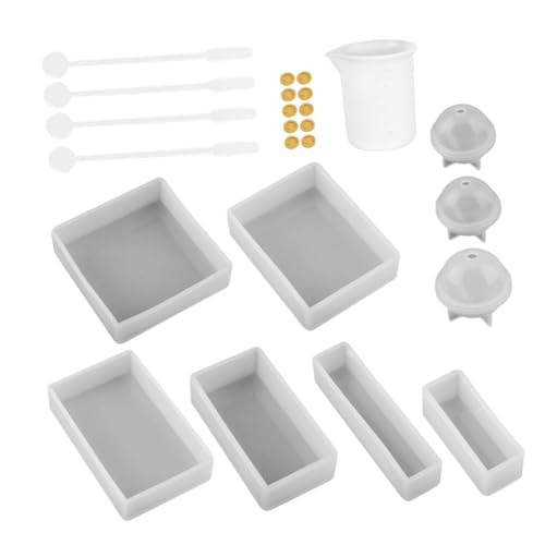 Angoily 1 Satz Teiliges Silikonformen Set für Kristall Epoxidguss für Einzigartige Handwerksprojekte Flexibel Vielseitig Einsetzbar von Angoily