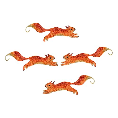 Angoily 1 Satz Teiliges Squirrel Patch Tiermuster Aufnäher Für Kleidung Taschen Jeans Diy Tierapplikationen Zur Dekoration Und Reparatur Von Textilien 4 Stück von Angoily