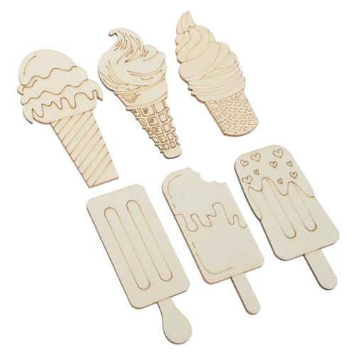 Angoily 1 Satz Teiliges Unbemalter Holz Eiscreme Ausschnitte Diy Graffiti Holzscheiben Für Bastelarbeiten Und Sommerdekoration Für Bastelfreunde 30 Stück Angoily 1 Satz Teiliges Unbemalter Holz Eiscreme Ausschnitte Diy Graffiti Holzscheiben Für Bastelarbeiten Und Sommerdekoration Für Bastelfreunde 30 Stück von Angoily