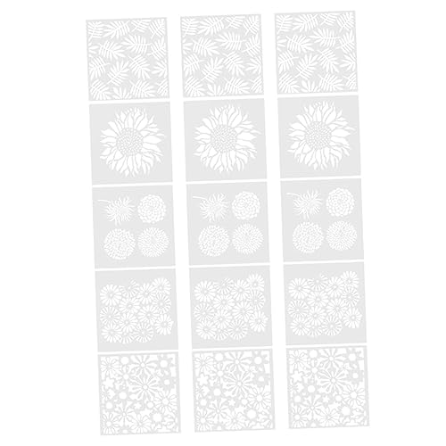 Angoily 1 Satz Teiliges Von Schablonen Für Blumenmalerei Wiederverwendbare Vorlagen Für Diy Kunstwerke Scrapbooking Und Wanddekoration Für Anfänger 15 Stück von Angoily