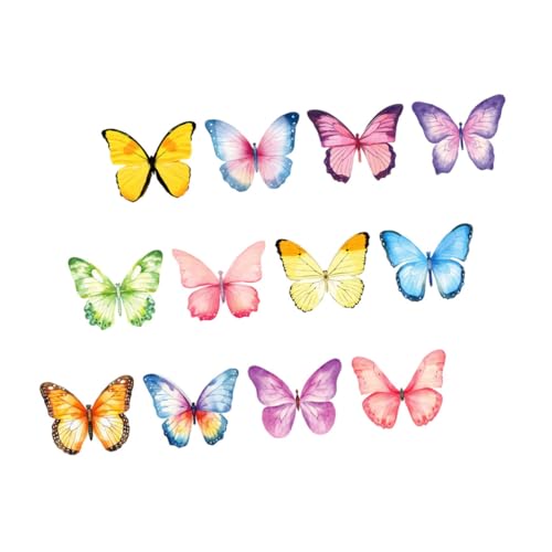 Angoily 1 Satz Teiliges Wasserfarben Schmetterling Notizzettel Praktische Memo Sticker Für Büro Und Zuhause Vielseitige Haftnotizen Zur Erinnerung Und Organisation Handliches 12 Stück von Angoily