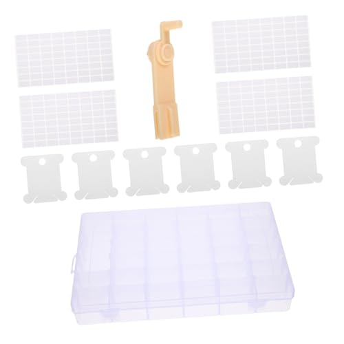 Angoily 1 Satz Teiliges für Aufbewahrung von Stickgarn Organizer mit Fächern Stabilen Abs Garnrollen Winder und Aufklebern für Diy Stick und Nähprojekte Angoily 1 Satz Teiliges für Aufbewahrung von Stickgarn Organizer mit Fächern Stabilen Abs Garnrollen Winder und Aufklebern für Diy Stick und Nähprojekte von Angoily
