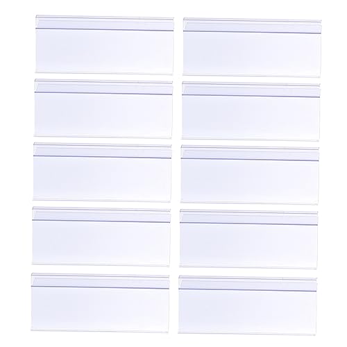 Angoily 1 Satz Transparente Preisschildhalter Aus Kunststoff Preislabel Halter Für Supermärkte Geschäfte Und Für Einfache Organisation Und Präsentation 10 Stück von Angoily