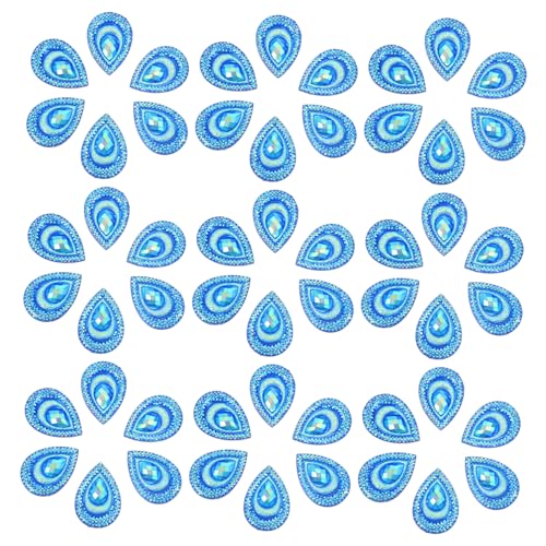 Angoily 1 Satz Tropfenförmiger dekorativer Diamant Cabochon Träne personalisierter dity dncing zubehör für hochzeitskleider selber machen Wassertropfen aus der Vogelperspektive Harz Blue von Angoily