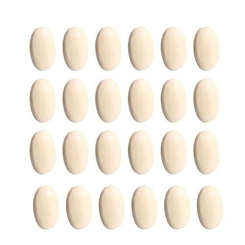 Angoily 1 Satz Unlackierte Holzperlen Oblate Form Für Diy Schmuck Bastelaccessoires Natur Holzperlen Für Armbänder Und Heimdekorationen 30 Stück von Angoily