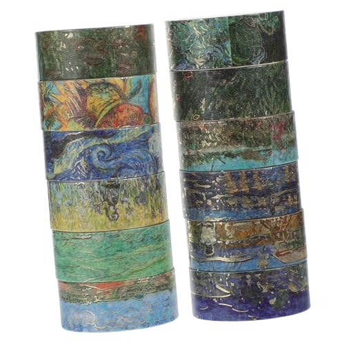 Angoily 1 Satz Vintage Washi Klebeband Diy Dekorative Aufkleber Für Scrapbooking Und Bastelprojekte Für Feiertagsdekorationen Und Partys 12rollen von Angoily