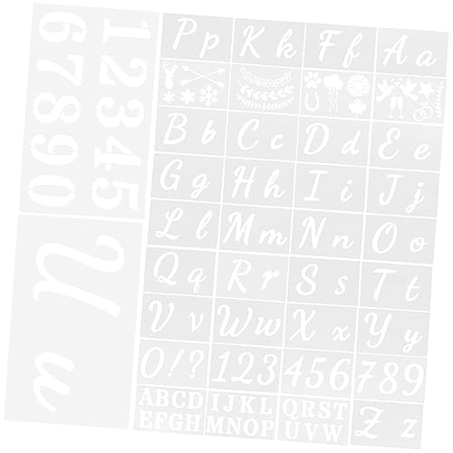 Angoily 1 Satz Vorlage für englisches Alphabet schablonen für airbrush wandverkleidung beschriftung alphabet schablone Schablonen zum Malen Wandschablonen zum Bemalen Buchstabenschablonen von Angoily