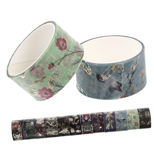 Angoily 1 Satz Washi Tape Dekorative Klebebänder Für Diy Scrapbooking Planer Bastelprojekte Selbstklebend Pro Rolle Für Kunst Und Bastelliebhaber 12rollen von Angoily