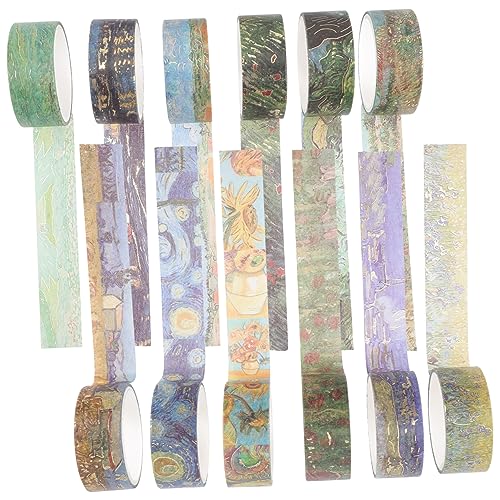 Angoily 1 Satz Washi Tape Dekoratives Klebeband Für Scrapbooking Und Diy Hochwertige Papiermaterialien Kreative Designs Und Vielseitige Einsatzmöglichkeiten Für Handwerksprojekte 12rollen von Angoily