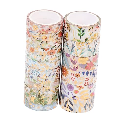 Angoily 1 Satz Washi Tape Mit Dekorative Klebebänder Für Diy Scrapbooking Planner Und Journaling Wiederverwendbar Leicht Abreißbar Einzigartiges Design Für Handbücher Und 18 Rollen von Angoily