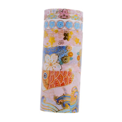 Angoily 1 Satz Washi Tape Set mit Kreativen Goldverzierten Papierbändern für Journaling und Basteln Vielseitige Klebebänder mit Verschiedenen Mustern Einfach zu Schneiden und Angoily 1 Satz Washi Tape Set mit Kreativen Goldverzierten Papierbändern für Journaling und Basteln Vielseitige Klebebänder mit Verschiedenen Mustern Einfach zu Schneiden und von Angoily