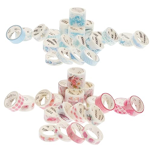 Angoily 1 Satz Washi-tape Material Dekoration Scrapbooking -papier Süßes Band Sammelalbum Zeitschrift Papier Klebeband Dekorativ Bausatz Musterband Washi -bänder Flüsterpapier 40 Rollen von Angoily