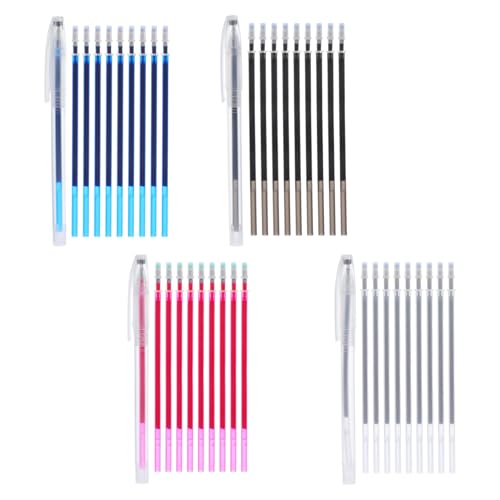 Angoily 1 Satz Wasserlöslicher Markierstift für Stoff mit Nachfüllungen für Kreuzstich Stickerei und Quilting Blau Rosé Schwarz Silber Einfaches Markieren mit Verschwindender von Angoily